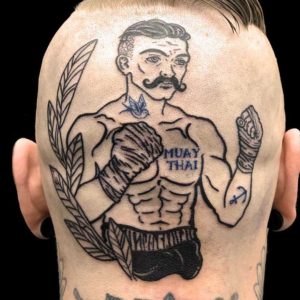 oldschool boxer tattoo vom surface Tattoo studio münchen