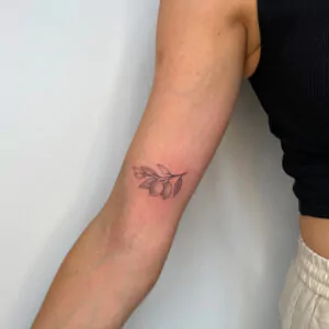 finelinetattoomuc (57) Filigrane Zitronenzweig Tätowierung - Fineline Tattoo München