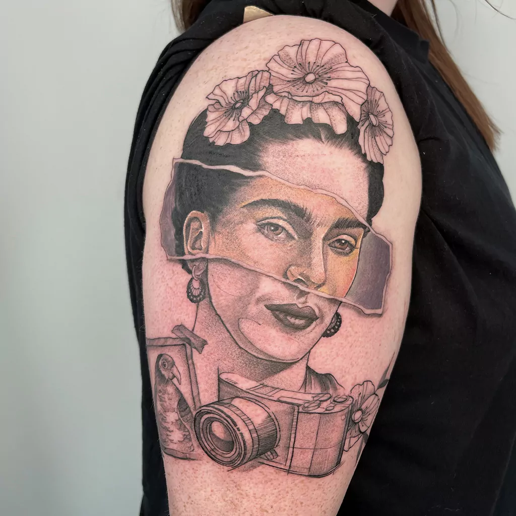 sketchy watercolor tattoo von Frida Kahlo