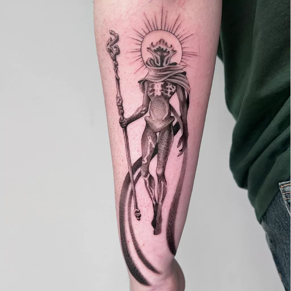Tattoo von Viktor aus der Serie Arcane
